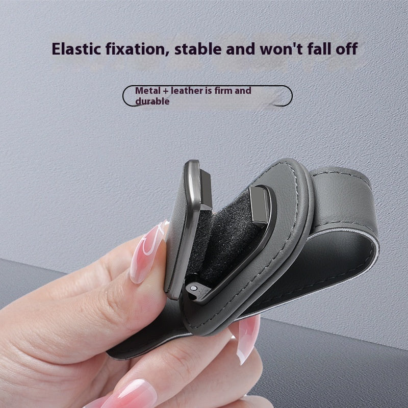 VelouraLux™ Luxary Leather Glasses Holder